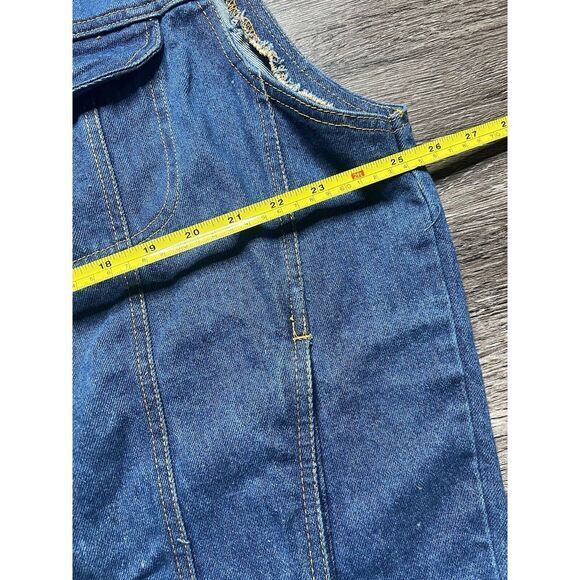 Vintage Looney Tunes Denim Vest Mens XL Button Hoodie‎ Eagles Ridge 1994 - Picture 3 of 8